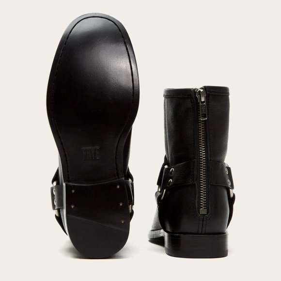 NEW FRYE Phillip Harness Short Leather Boots - Picture 5 of 8